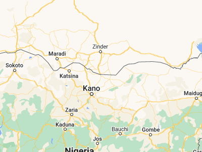 Map showing location of Babura (12.77305, 9.01583)