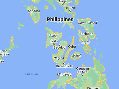 Map showing location of Bacolod City (10.66667, 122.95)
