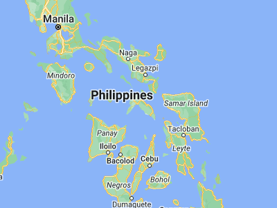 Map showing location of Bacolod (12.22854, 123.50851)