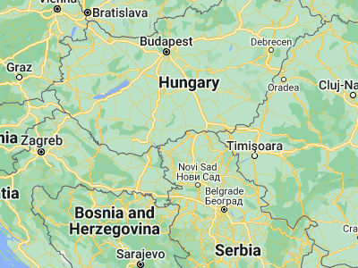 Map showing location of Bácsalmás (46.12648, 19.3326)