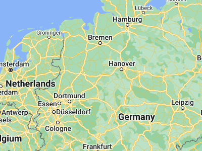 Map showing location of Bad Oeynhausen (52.20699, 8.80365)