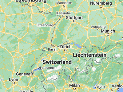 Map showing location of Bad Zurzach (47.58764, 8.29365)