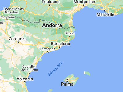Map showing location of Badalona (41.45004, 2.24741)