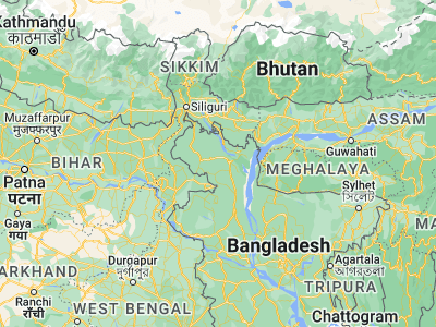 Map showing location of Badarganj (25.67403, 89.0549)