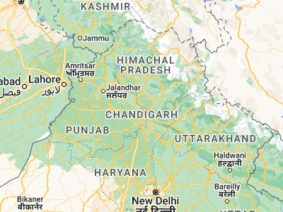 Map showing location of Baddi (30.95783, 76.79136)