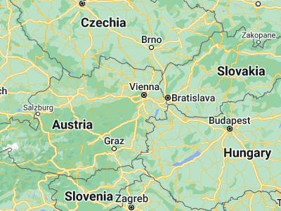 Map showing location of Baden (48.00543, 16.23264)