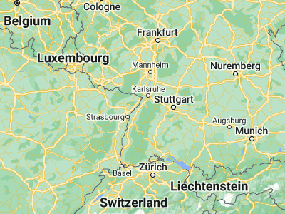 Map showing location of Baden-Baden (48.7606, 8.23975)