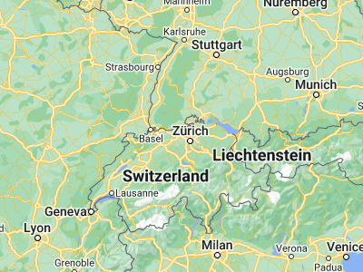 Map showing location of Baden (47.47333, 8.30592)