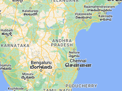 Map showing location of Badvel (14.75, 79.05)