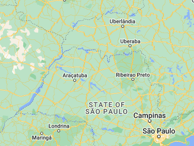 Map showing location of Bady Bassitt (-20.91806, -49.44528)