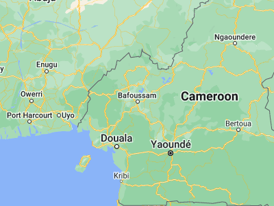 Map showing location of Bafoussam (5.47366, 10.41786)