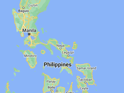 Map showing location of Bagacay (13.777, 123.3032)
