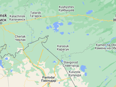 Map showing location of Bagan (54.10014, 77.66462)