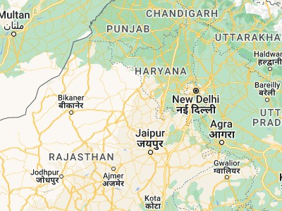 Map showing location of Bagar (28.1874, 75.5005)
