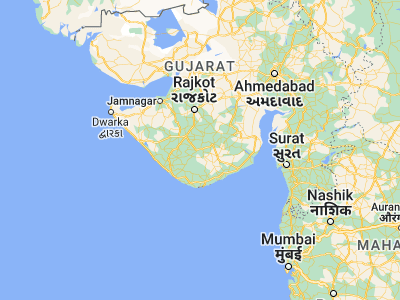 Map showing location of Bagasra (21.48333, 70.95)