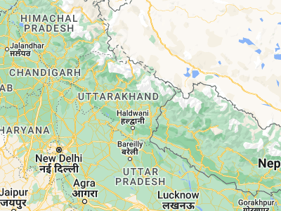 Map showing location of Bāgeshwar (29.8376, 79.7714)