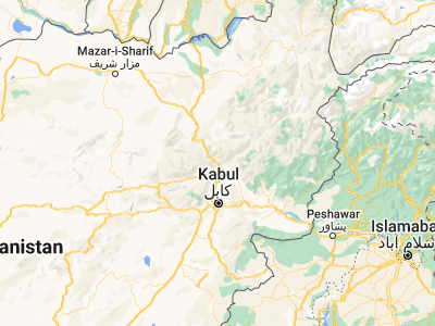 Map showing location of Bāgh-e Maīdān (35.22156, 69.21397)