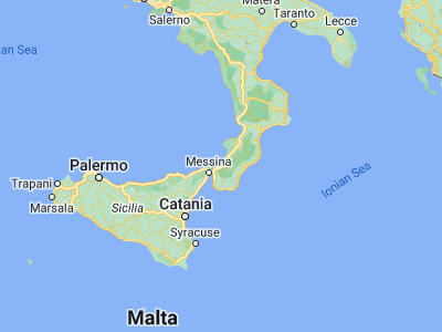 Map showing location of Bagnara Calabra (38.28847, 15.8078)