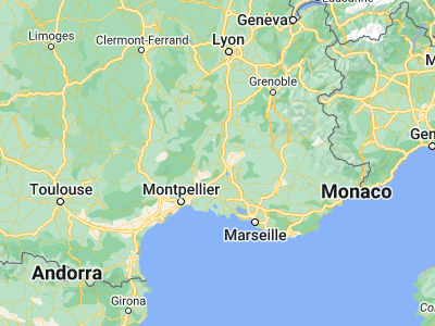 Map showing location of Bagnols-sur-Cèze (44.1599, 4.61776)