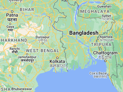 Map showing location of Bagulā (23.33664, 88.64109)