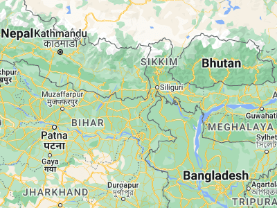 Map showing location of Bahādurganj (26.2594, 87.82096)