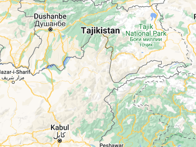 Map showing location of Bahārak (37.00254, 70.90664)
