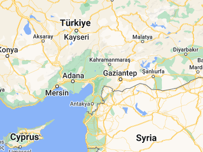 Map showing location of Bahçe (37.19724, 36.57658)