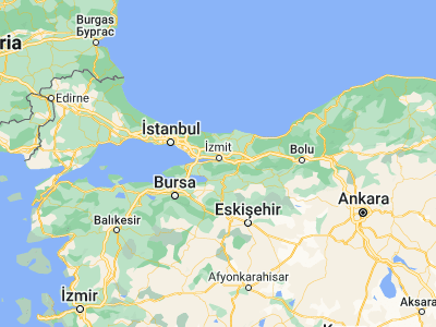 Map showing location of Bahçecik (40.67136, 29.89706)