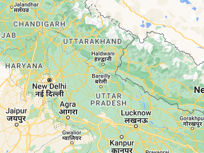 Map showing location of Baheri (28.77373, 79.49553)