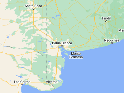 Map showing location of Bahía Blanca (-38.7196, -62.27243)