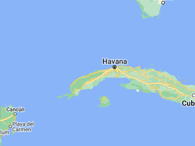 Map showing location of Bahía Honda (22.90361, -83.15917)