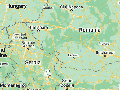 Map showing location of Baia de Aramă (45, 22.80667)