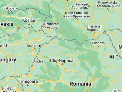 Map showing location of Baia Mare (47.65729, 23.56808)