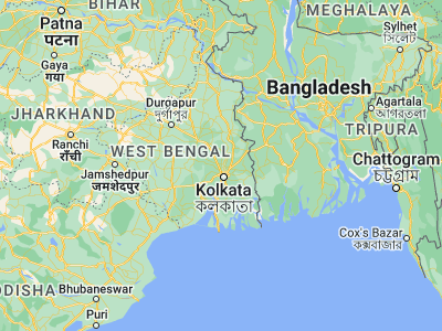 Map showing location of Baidyabāti (22.78498, 88.32586)