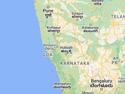 Map showing location of Bail Hongal (15.81667, 74.86667)