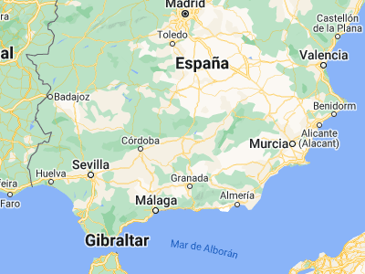 Map showing location of Bailén (38.09639, -3.77786)