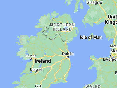 Map showing location of Bailieborough (53.91667, -6.96667)
