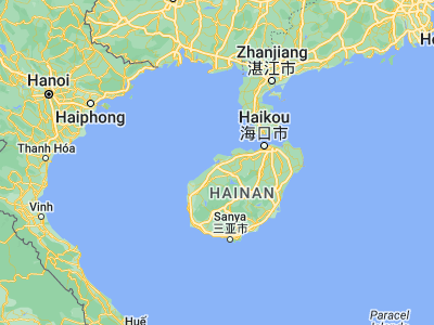 Map showing location of Baimajing (19.71195, 109.21801)
