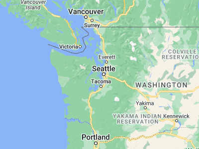 Map showing location of Bainbridge Island (47.62621, -122.52124)