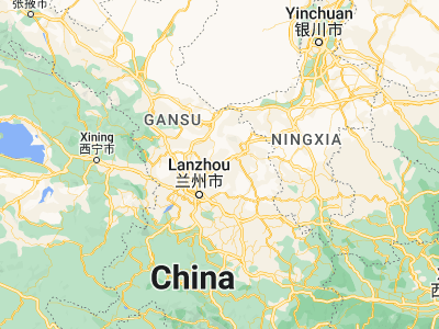 Map showing location of Baiyin (36.55833, 104.20806)