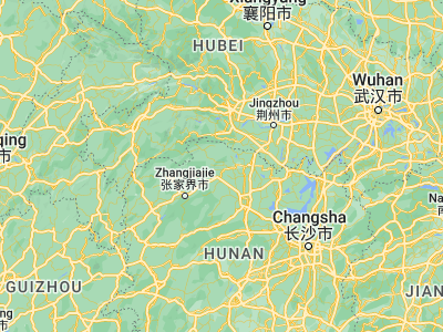 Map showing location of Baiyun (29.63434, 111.17814)