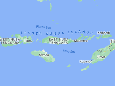 Map showing location of Bajawa (-8.7848, 120.9744)