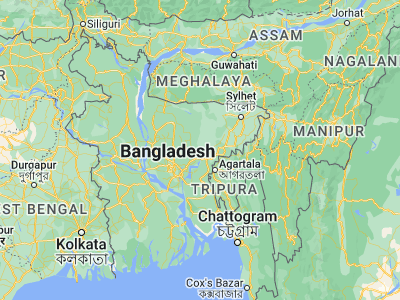 Map showing location of Bājitpur (24.21623, 90.95002)