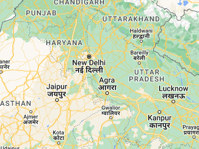 Map showing location of Bājna (27.89776, 77.67779)