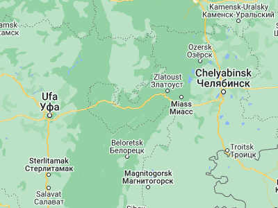Map showing location of Bakal (54.9417, 58.8083)