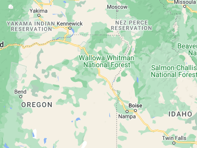 Map showing location of Baker City (44.77487, -117.83438)