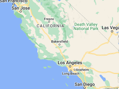 Map showing location of Bakersfield (35.37329, -119.01871)