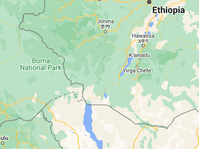Map showing location of Bako (5.78333, 36.56667)