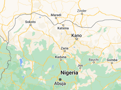Map showing location of Bakori (11.55445, 7.42425)