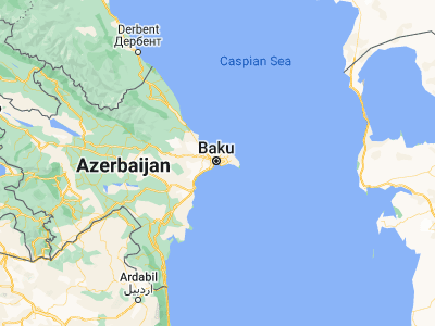 Map showing location of Baku (40.37767, 49.89201)